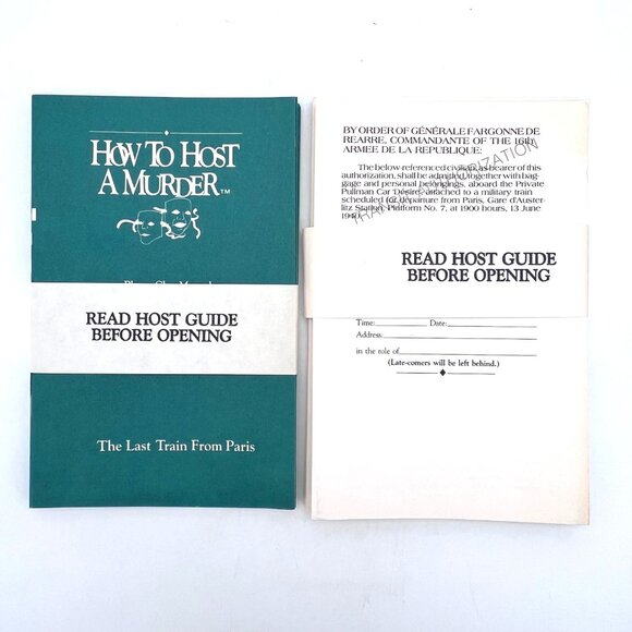 How To Host A Murder Game "The Last Train From Paris" Mystery Party Game Vintage - Picture 4 of 14